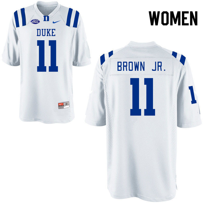 Women #11 Derrick Brown Jr. Duke Blue Devils College Football Jerseys Stitched-White